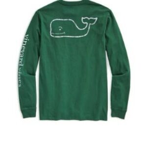 Vineyard Vines Forest Green Whale Tee